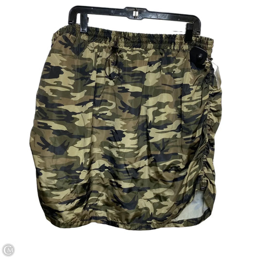 Skirt Mini & Short By Shein In Camouflage Print, Size: 4x