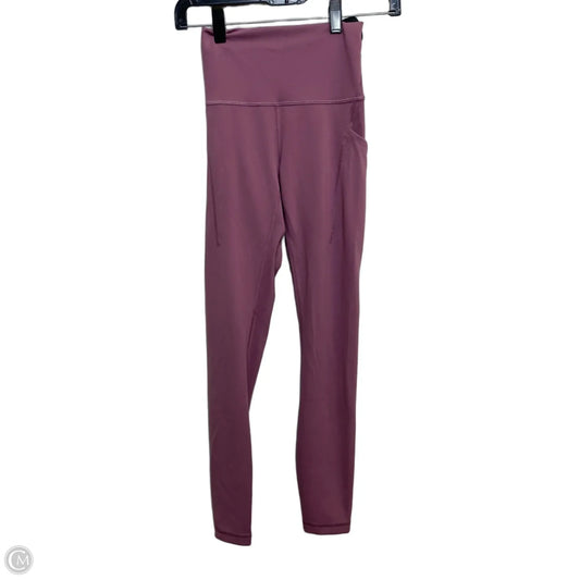 Athletic Leggings By Lululemon In Purple, Size: Xs