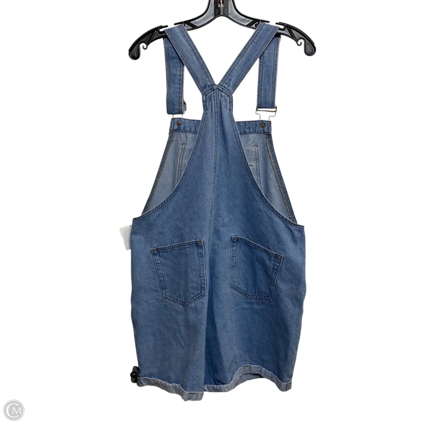 Shortalls By Clothes Mentor In Blue Denim, Size: L