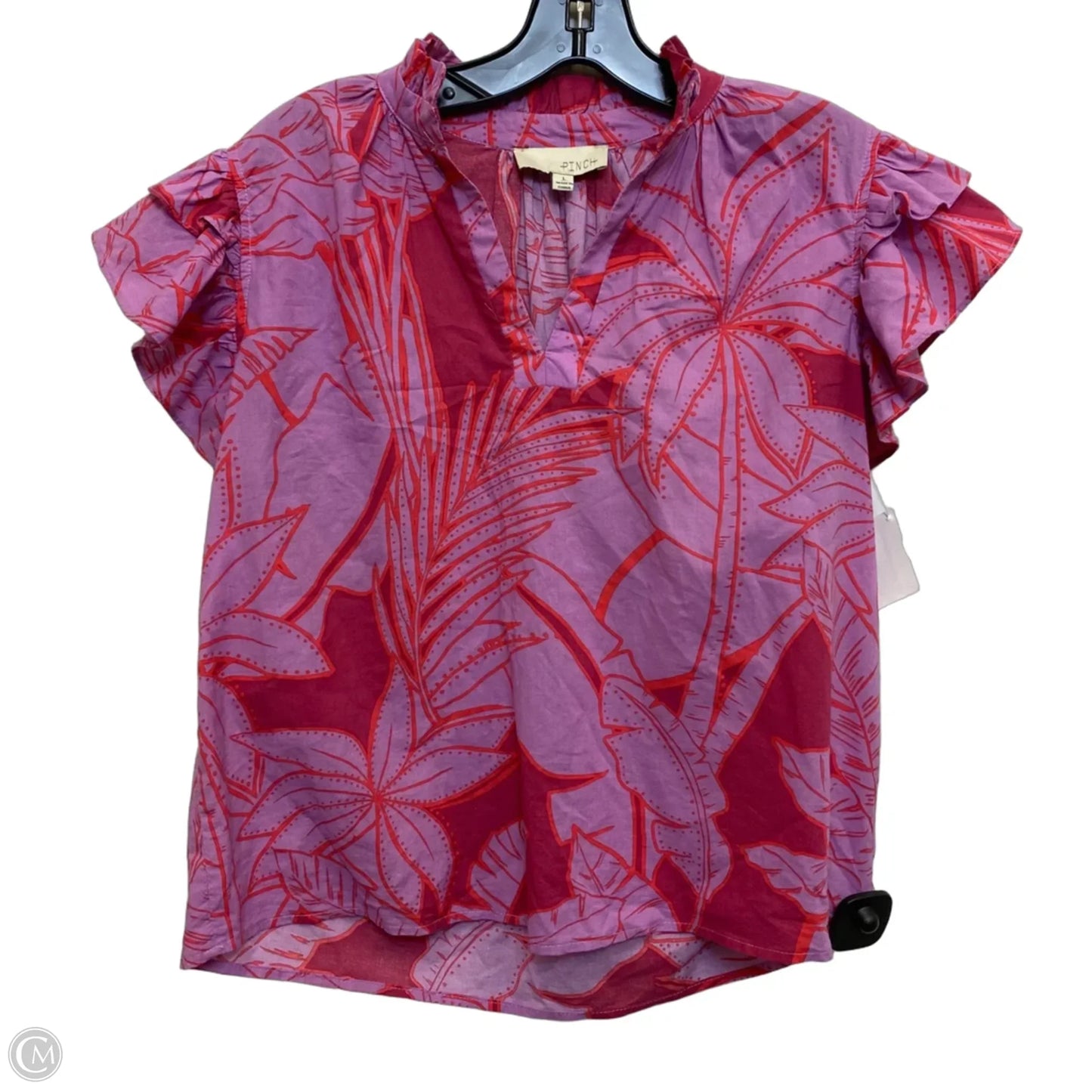 Top Sleeveless By Pinch In Purple & Red, Size: L