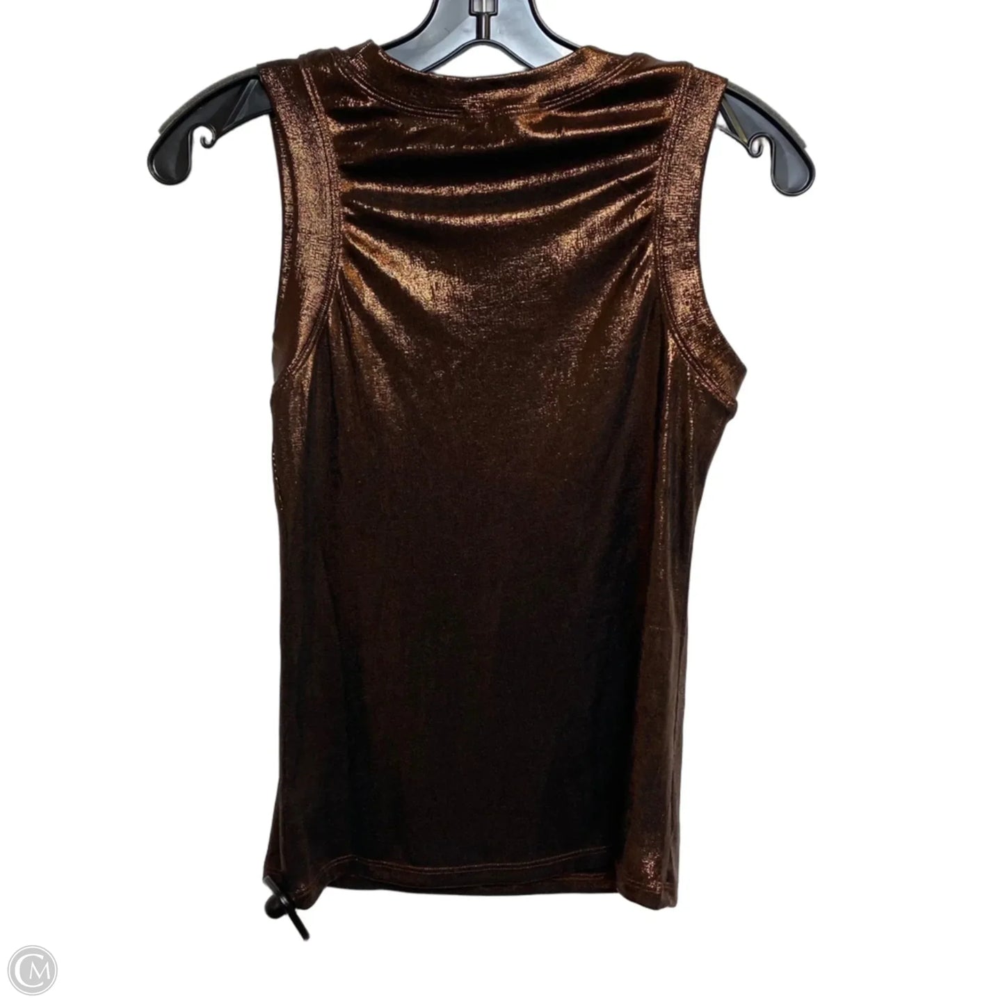 Top Sleeveless By Elan In Bronze, Size: M