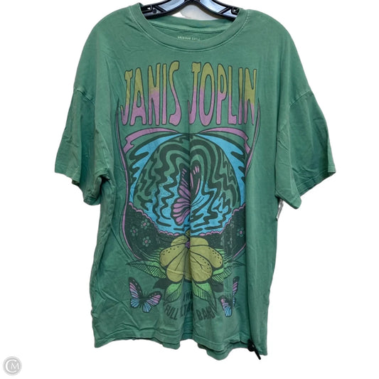 Top Short Sleeve By American Eagle In Green, Size: L