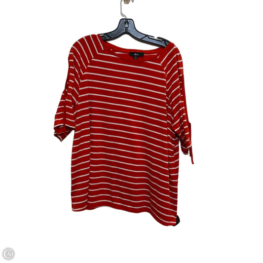 Top Short Sleeve By Ellos In Red, Size: L