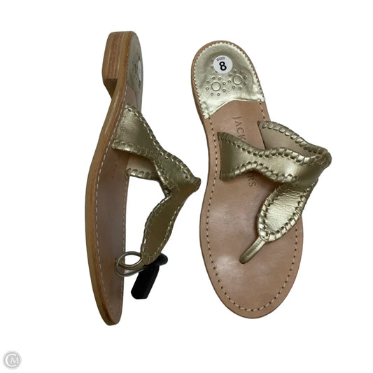 Sandals Designer By Jack Rogers In Gold, Size: 8