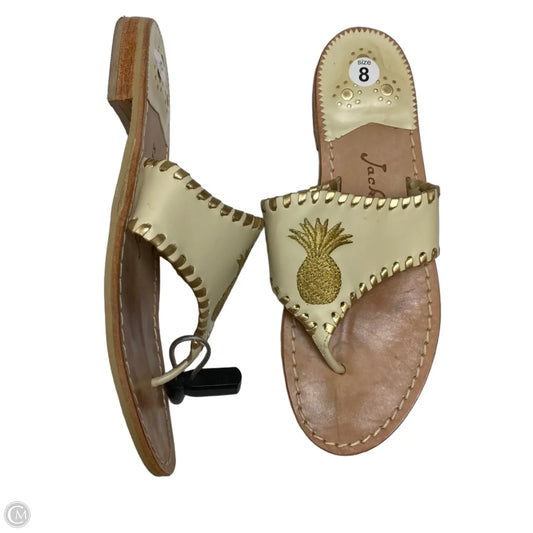 Sandals Designer By Jack Rogers In Cream, Size: 8