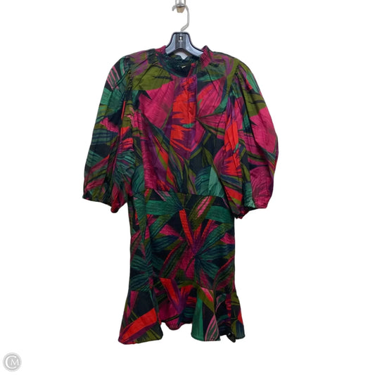 Dress Designer By Farm Rio In Green & Pink, Size: Xl