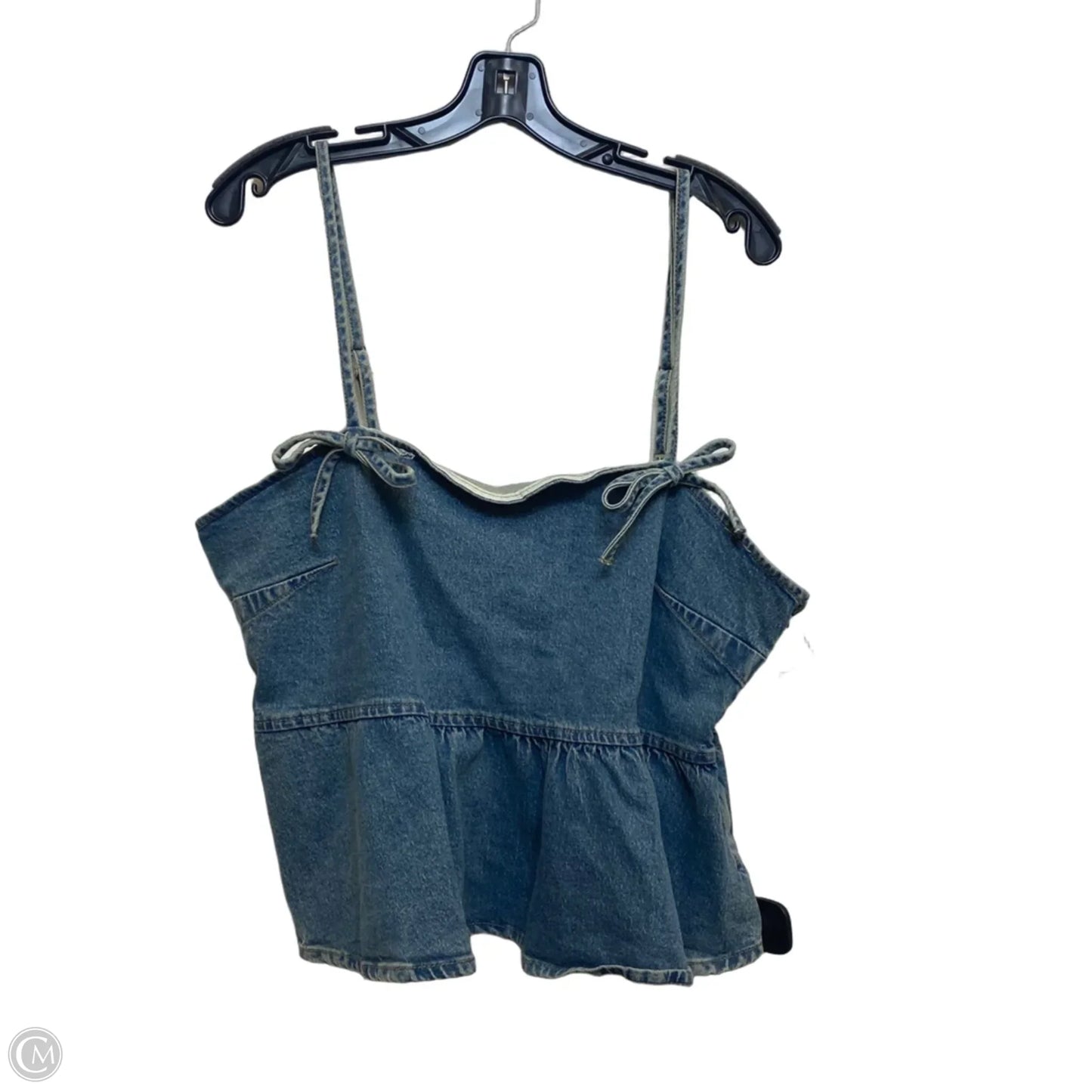 Top Sleeveless By Wild Fable In Blue Denim, Size: Xl