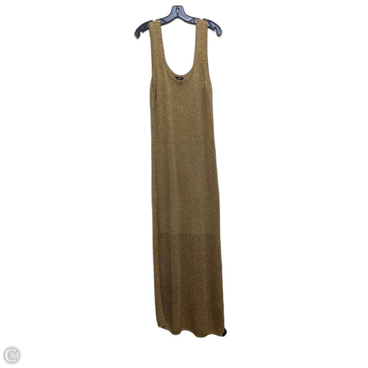 Dress Casual Maxi By Express In Gold, Size: Xl