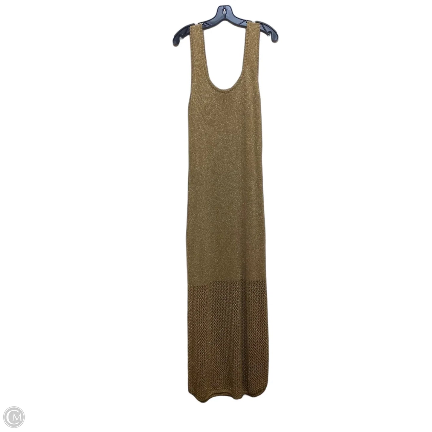 Dress Casual Maxi By Express In Gold, Size: Xl
