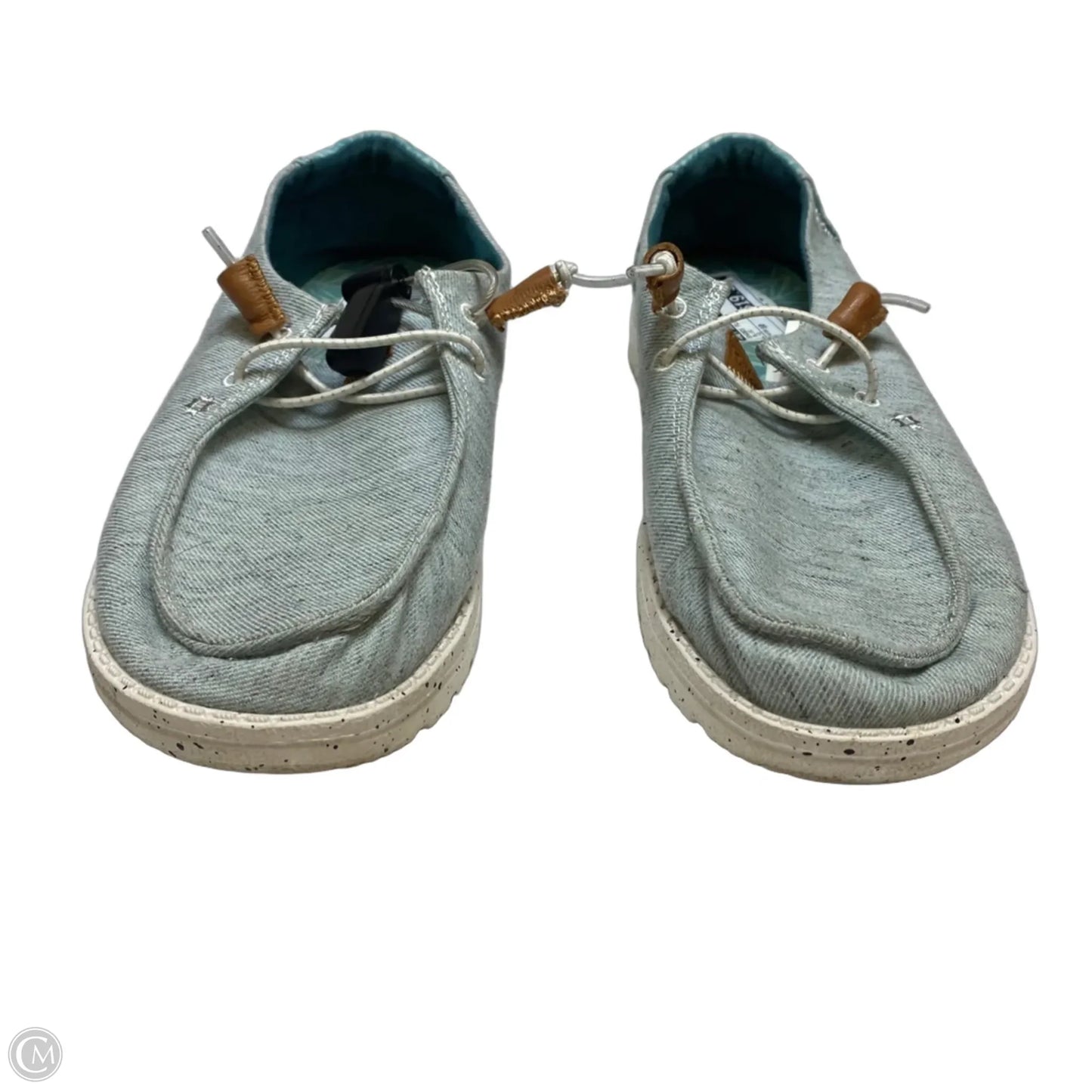 Shoes Flats By Hey Dude In Blue, Size: 10
