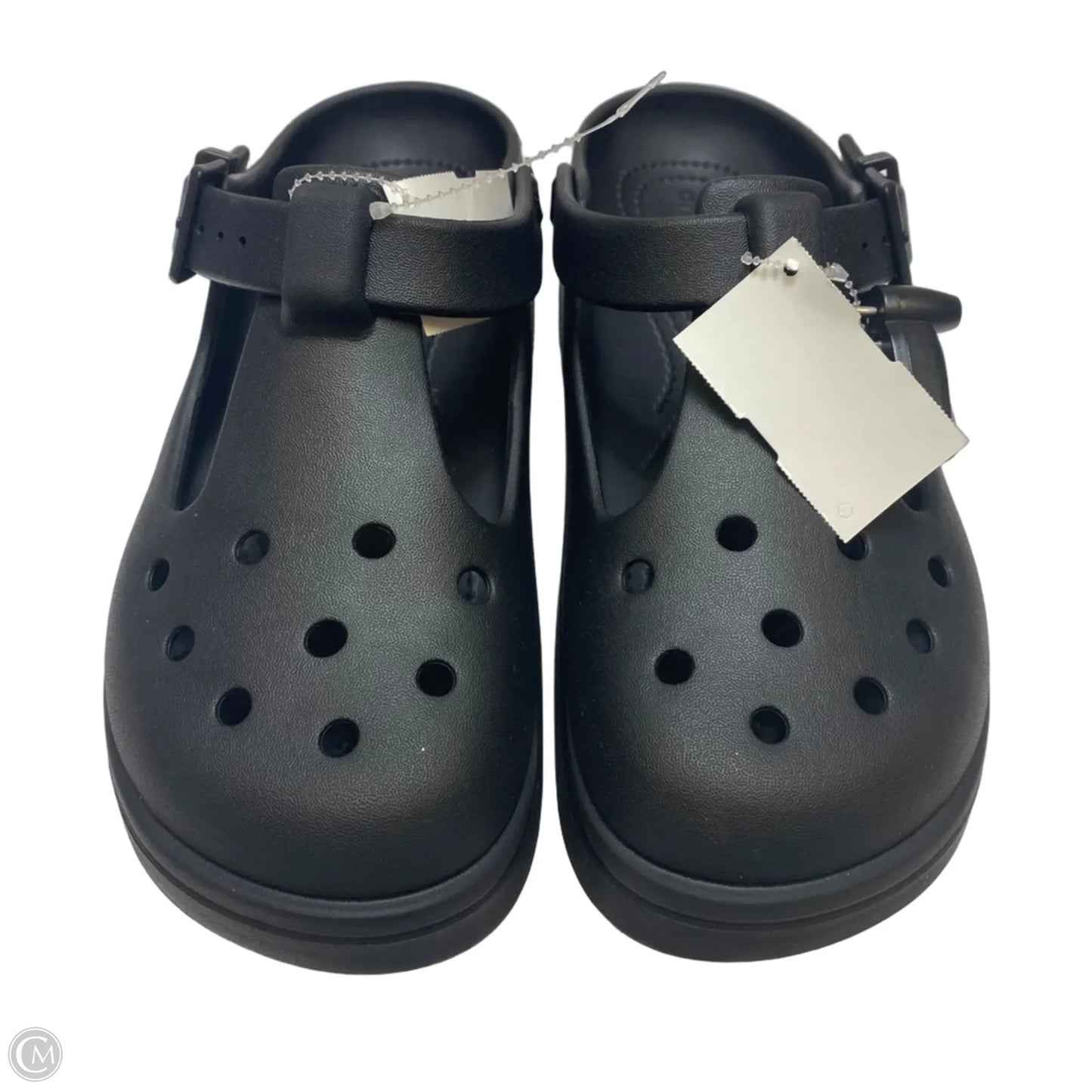 Shoes Heels Platform By Crocs In Black, Size: 8