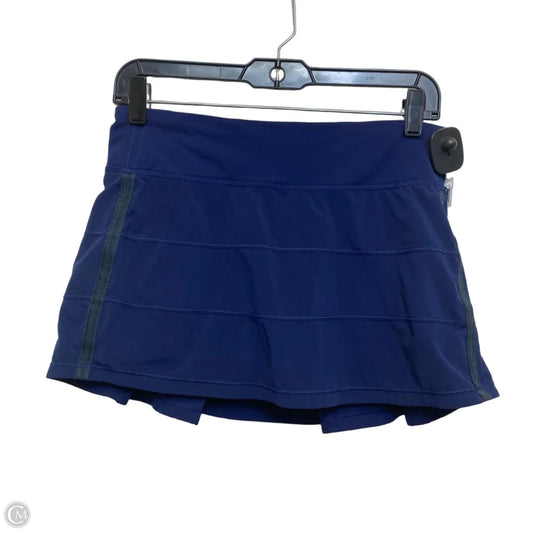 Athletic Skort Designer By Lululemon In Blue, Size: S