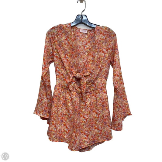Romper By Pink Lily In Orange, Size: S