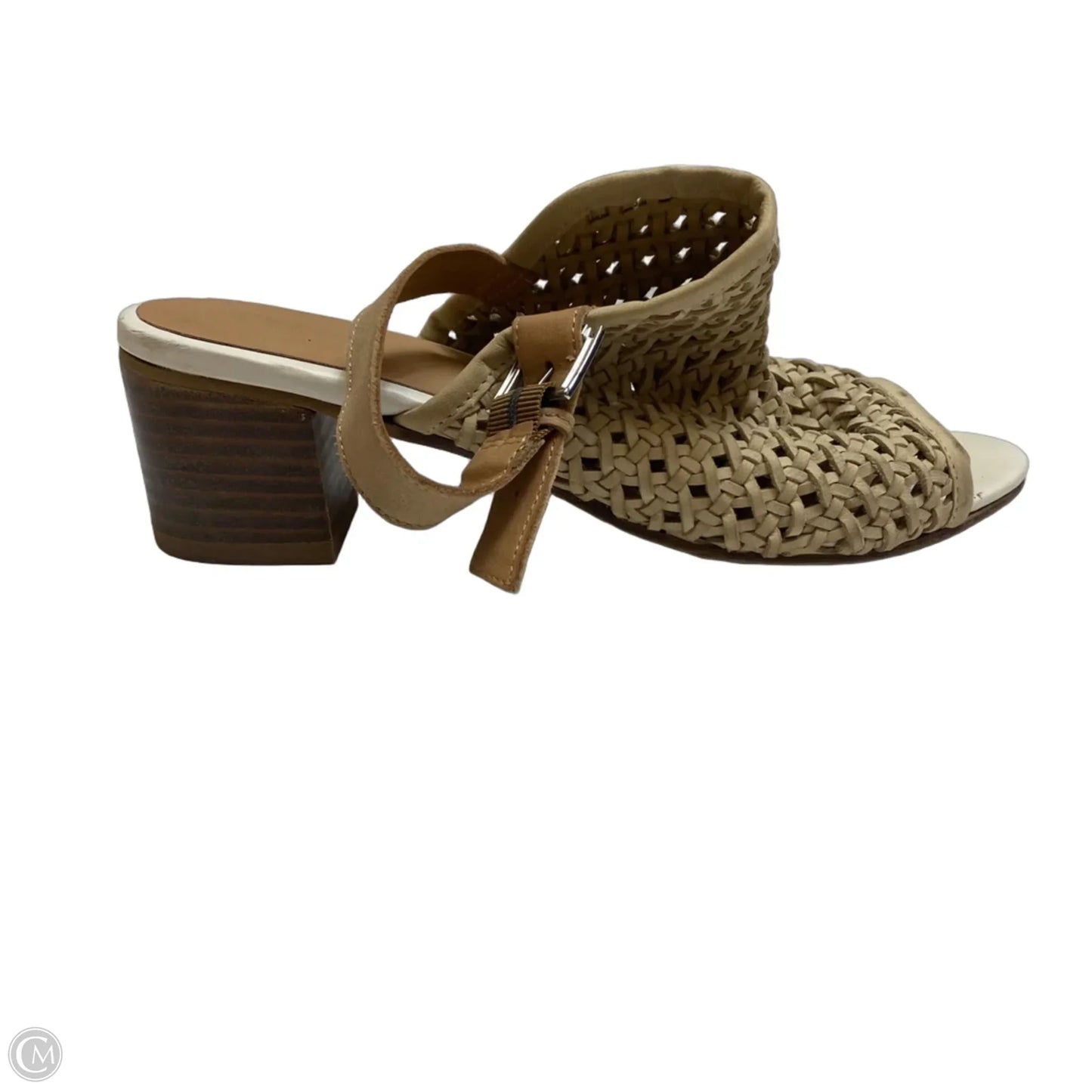 Sandals Heels Block By Crevo In Tan, Size: 9