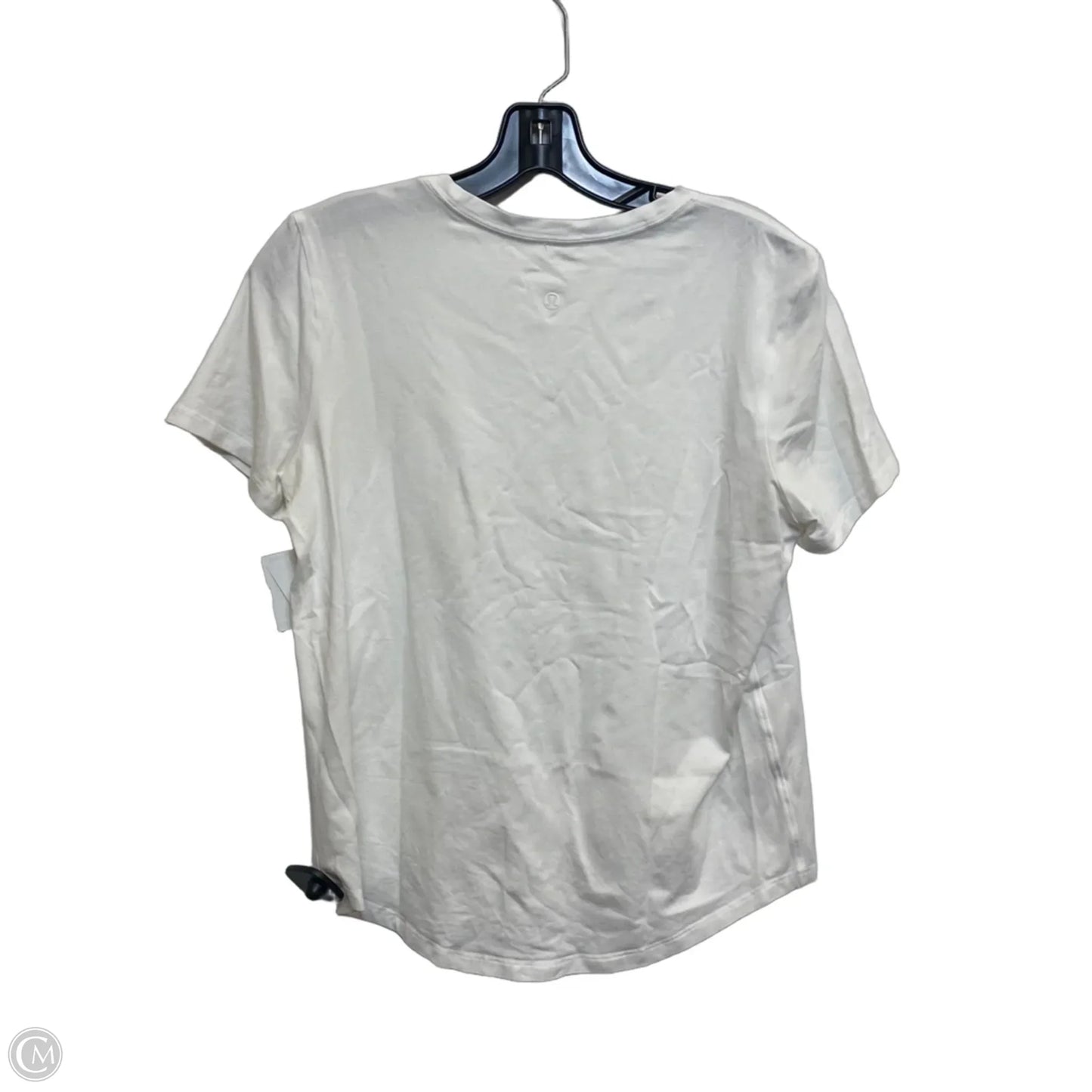 Athletic Top Short Sleeve Designer By Lululemon In White, Size: S