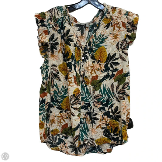 Top Sleeveless By Daniel Rainn In Grey & Tan, Size: Xxl