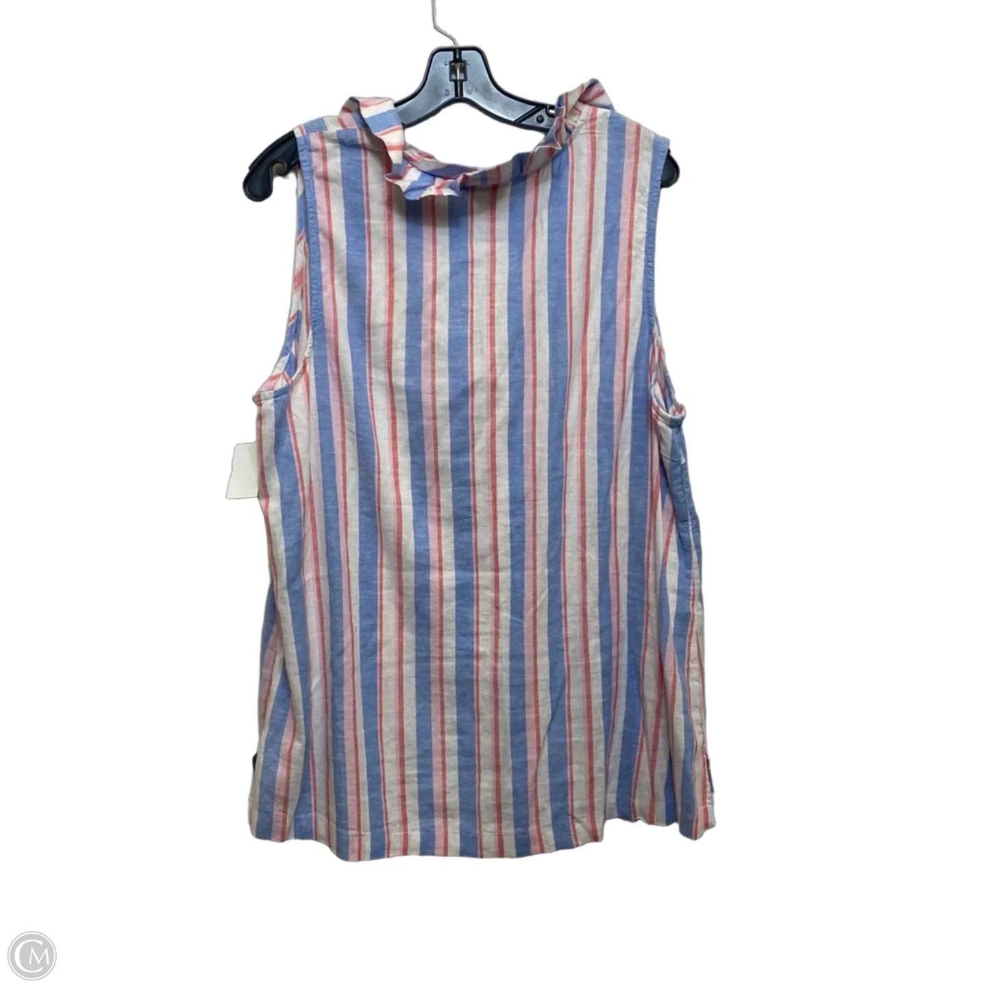 Top Sleeveless By Crown And Ivy In Blue & Red, Size: 1x