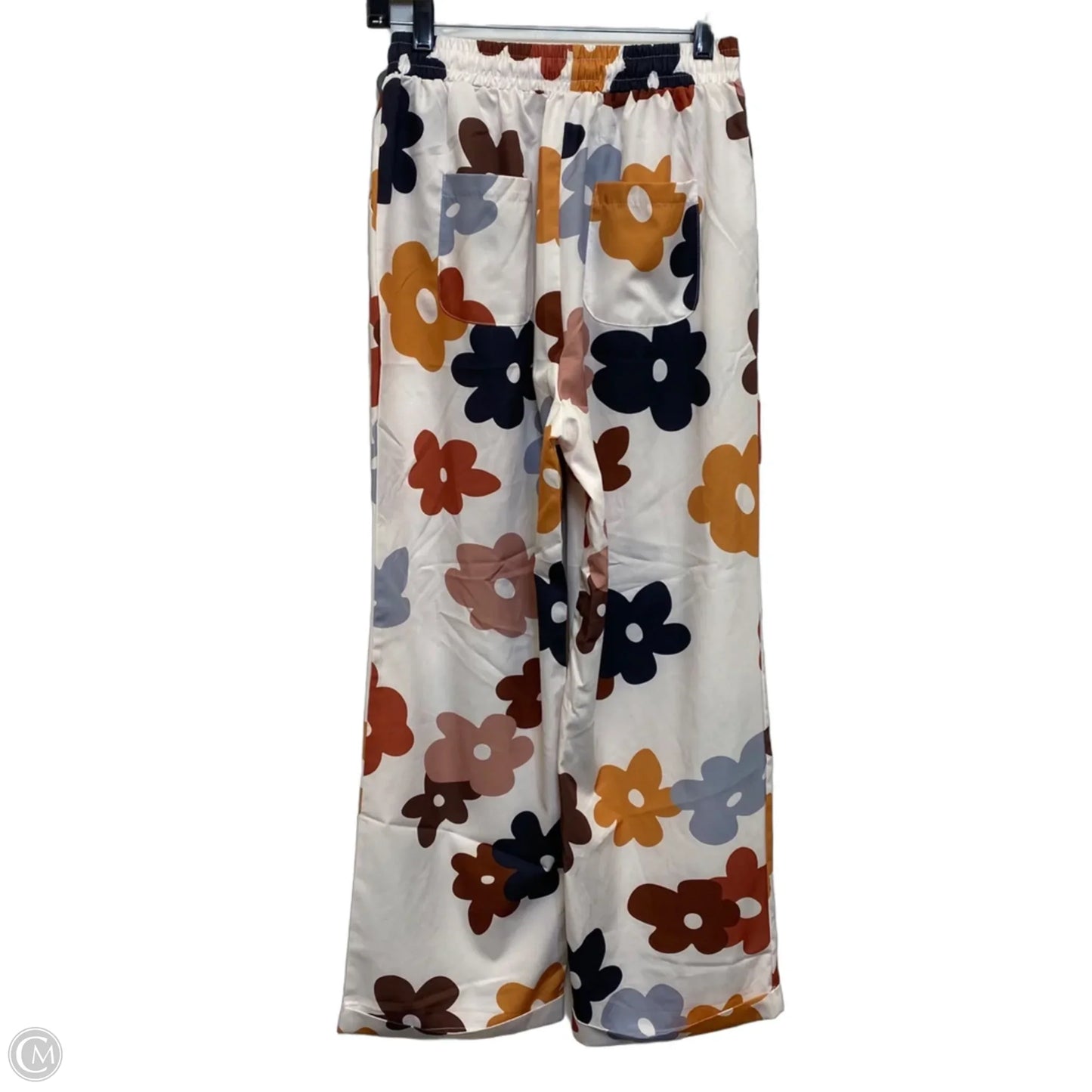 Pants Wide Leg By Cmf In Brown & Cream, Size: M
