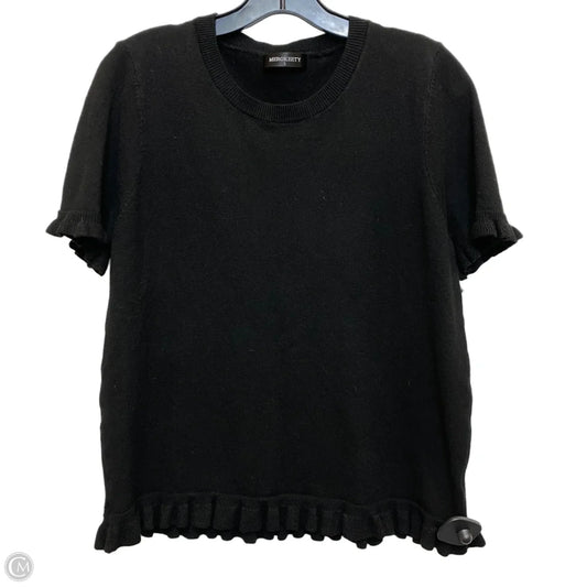 Top Short Sleeve By Merokeety In Black, Size: L