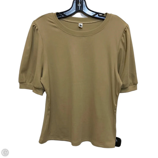 Top Short Sleeve By Clothes Mentor In Tan, Size: M