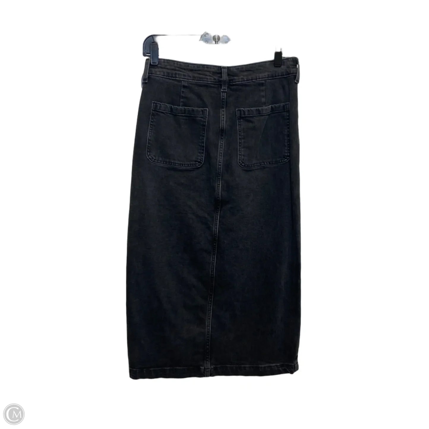 Skirt Midi By Gap In Grey Denim, Size: Xs