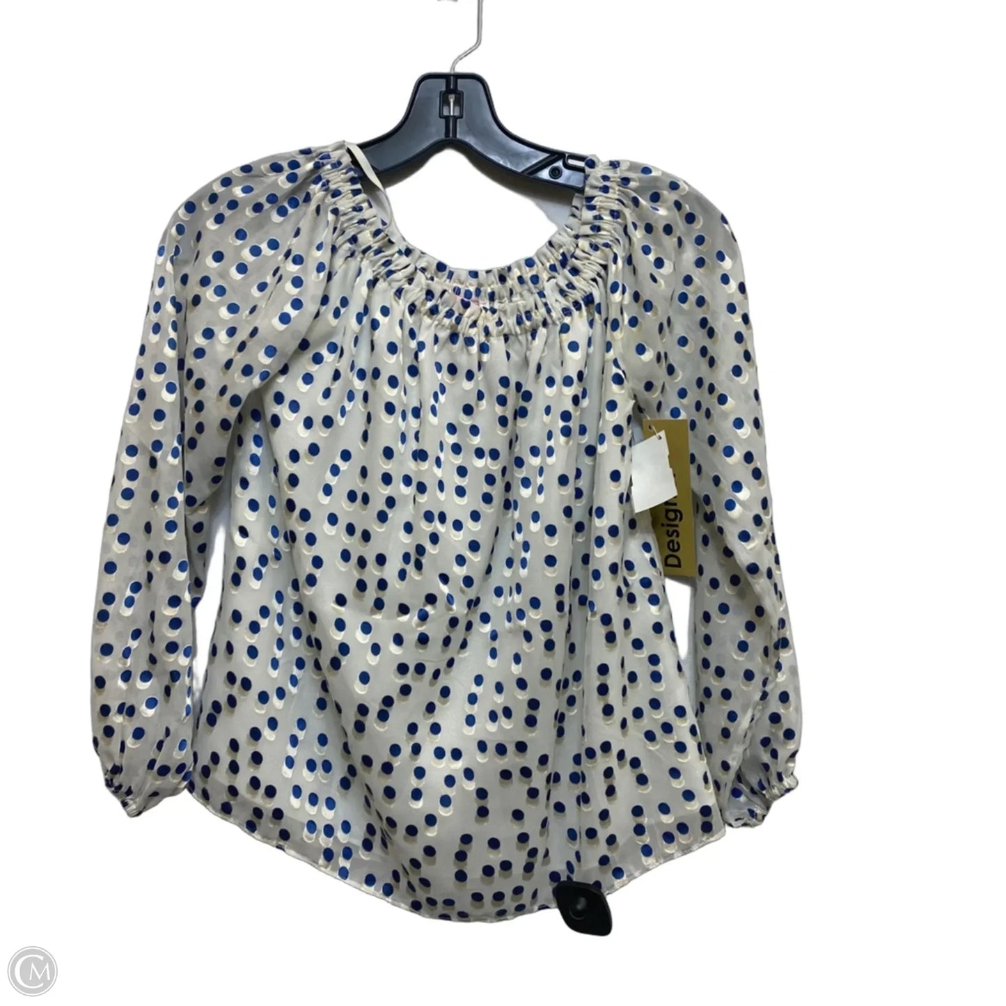 Top Long Sleeve Designer By Lilly Pulitzer In Blue & Cream, Size: Xs