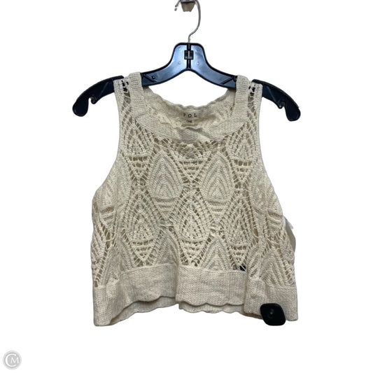 Top Sleeveless By Pol In Tan, Size: Osfm