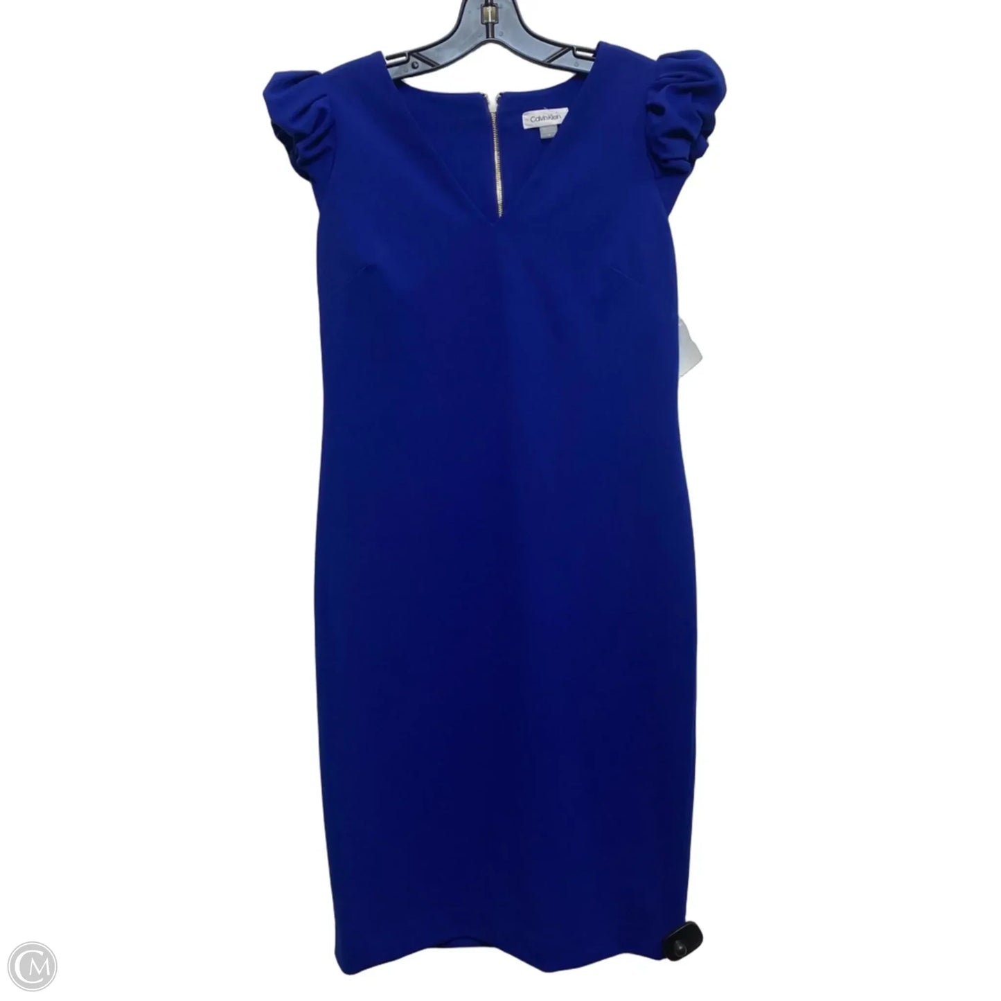 Dress Work By Calvin Klein In Blue, Size: M
