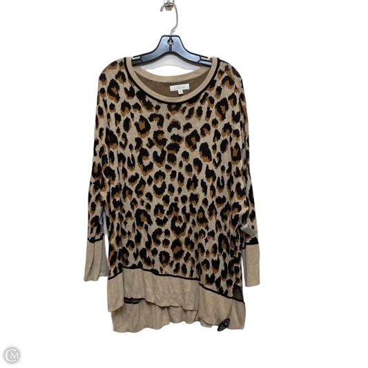 Top Long Sleeve By New Directions In Animal Print, Size: 1x
