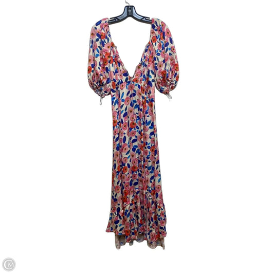 Dress Casual Maxi By For Love & Lemons In Blue & Pink, Size: M