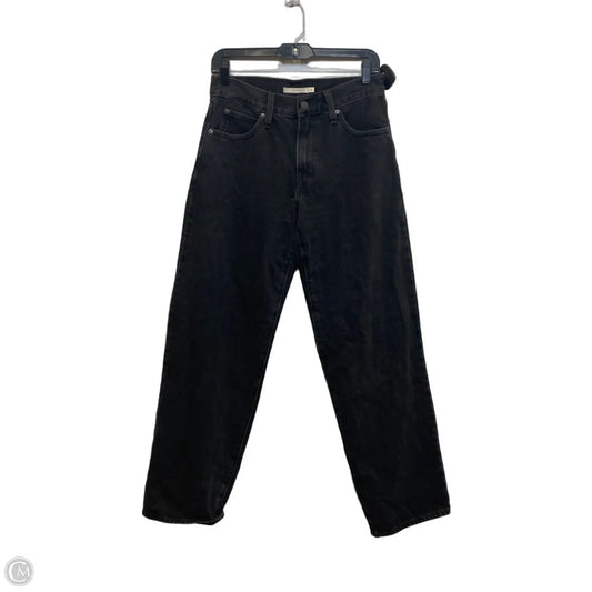Jeans Straight By Levis In Black Denim, Size: 2