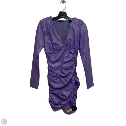 Dress Casual Short By Zara In Purple, Size: S