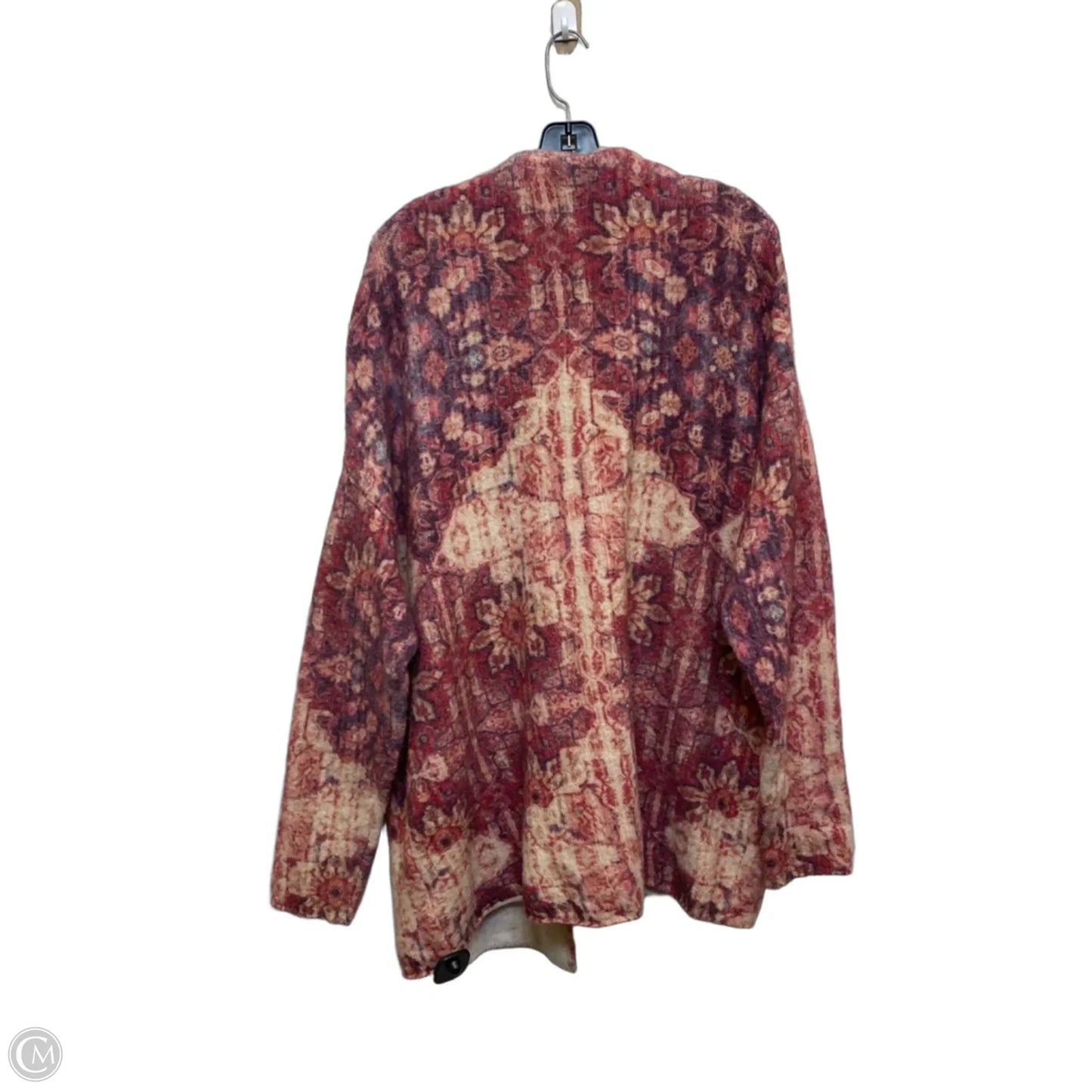 Sweater Cardigan By Anthropologie In Purple & Red, Size: L