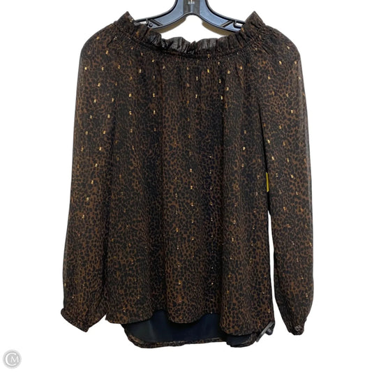 Blouse 3/4 Sleeve By Talbots In Brown, Size: S