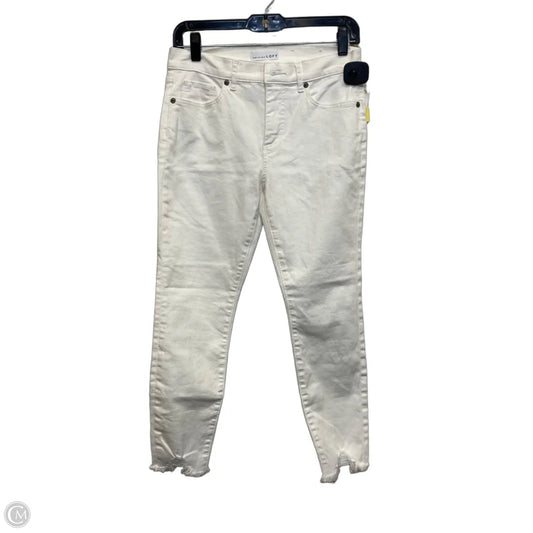 Jeans Skinny By Loft In White Denim, Size: 4p