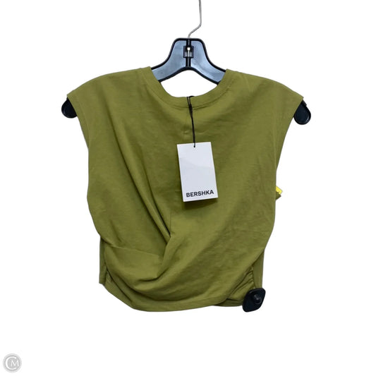 Top Sleeveless By Bershka In Green, Size: S