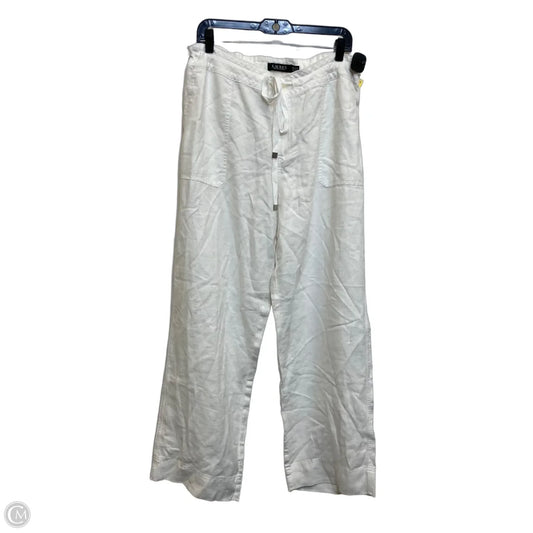 Pants Linen By Lauren By Ralph Lauren In White, Size: 16