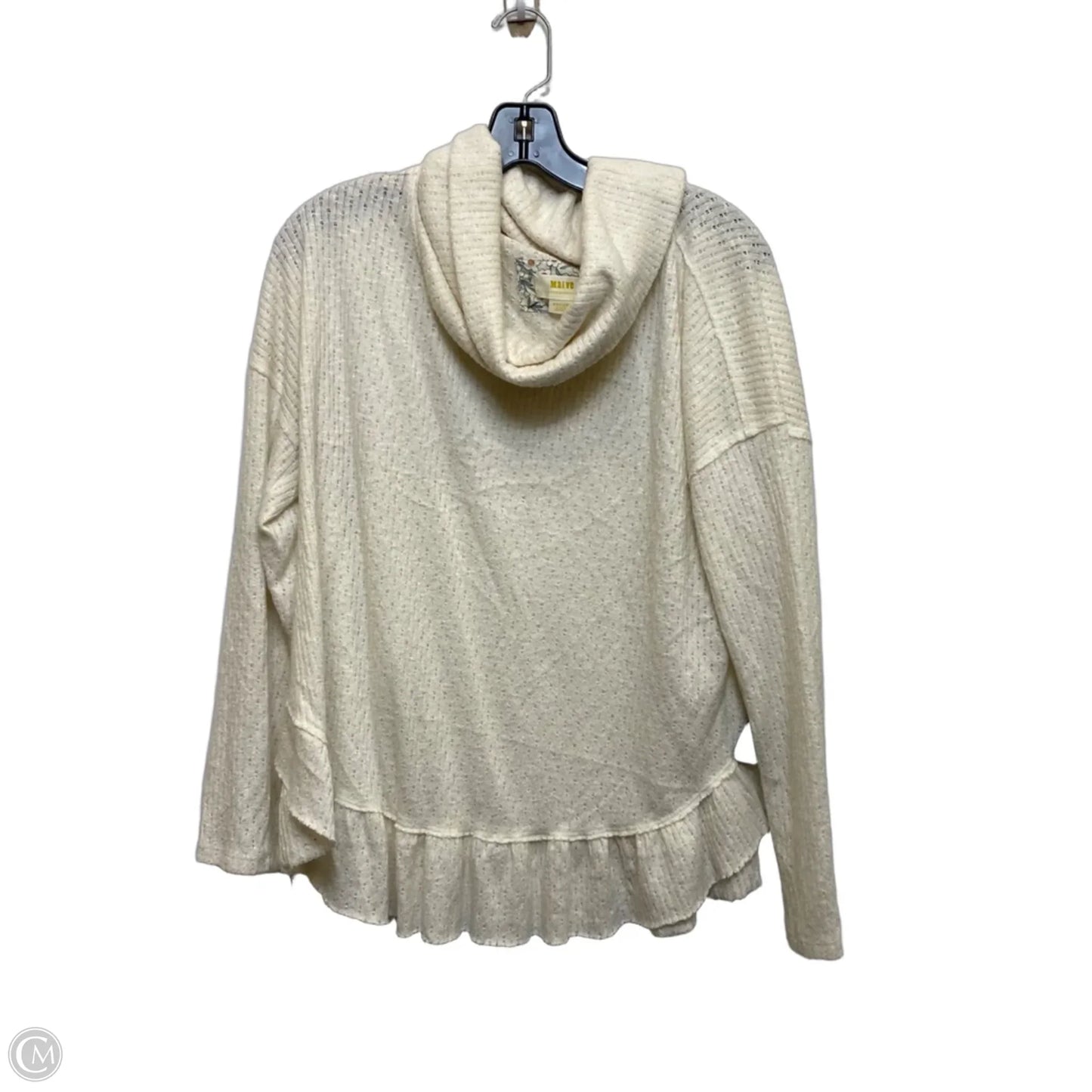 Top Long Sleeve By Maeve In Cream, Size: M