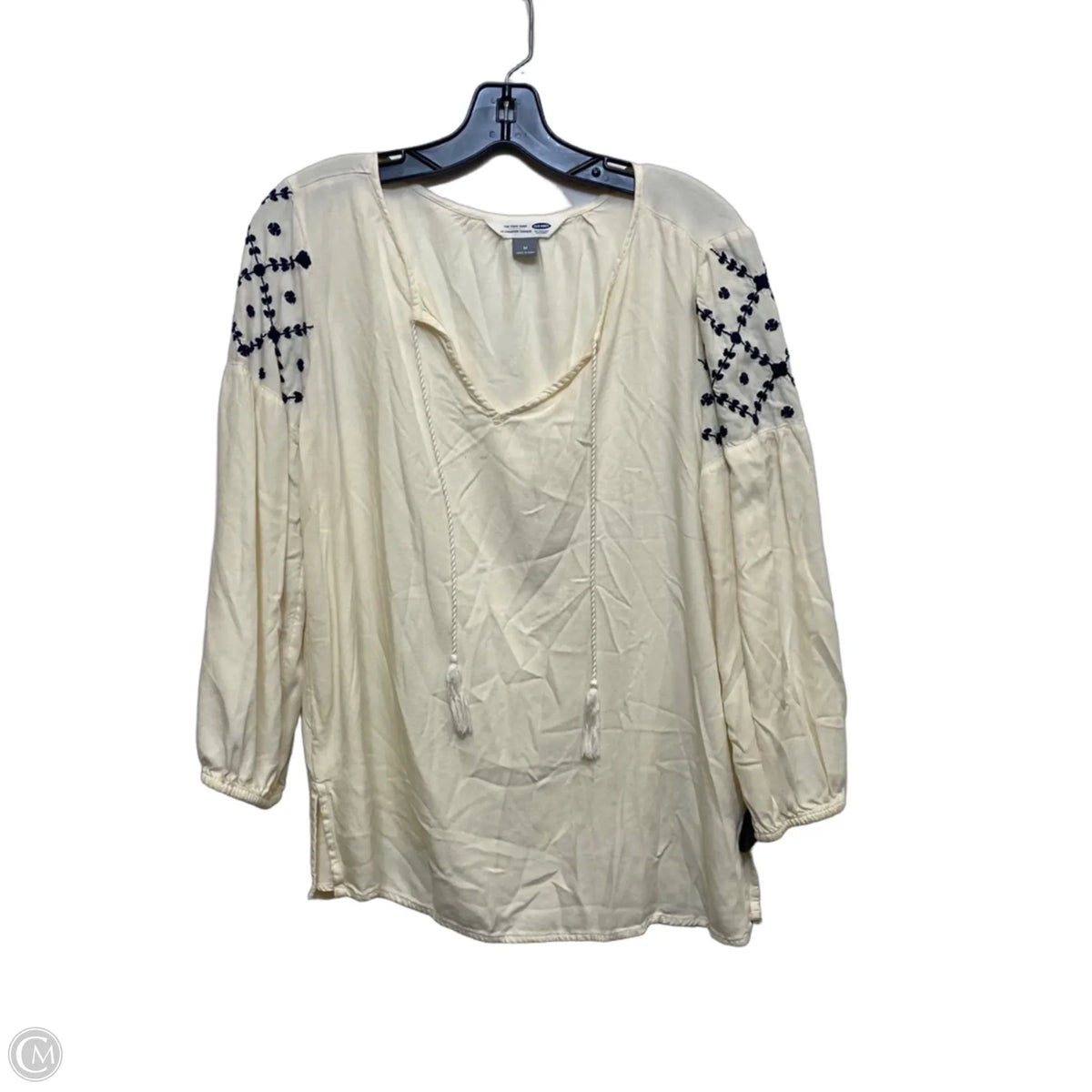Top 3/4 Sleeve By Old Navy In Cream, Size: M
