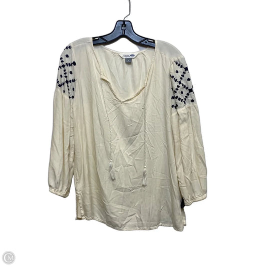 Top 3/4 Sleeve By Old Navy In Cream, Size: M
