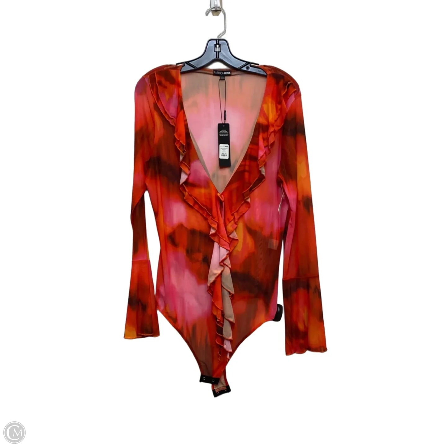 Bodysuit By Fashion Nova In Orange, Size: 2x