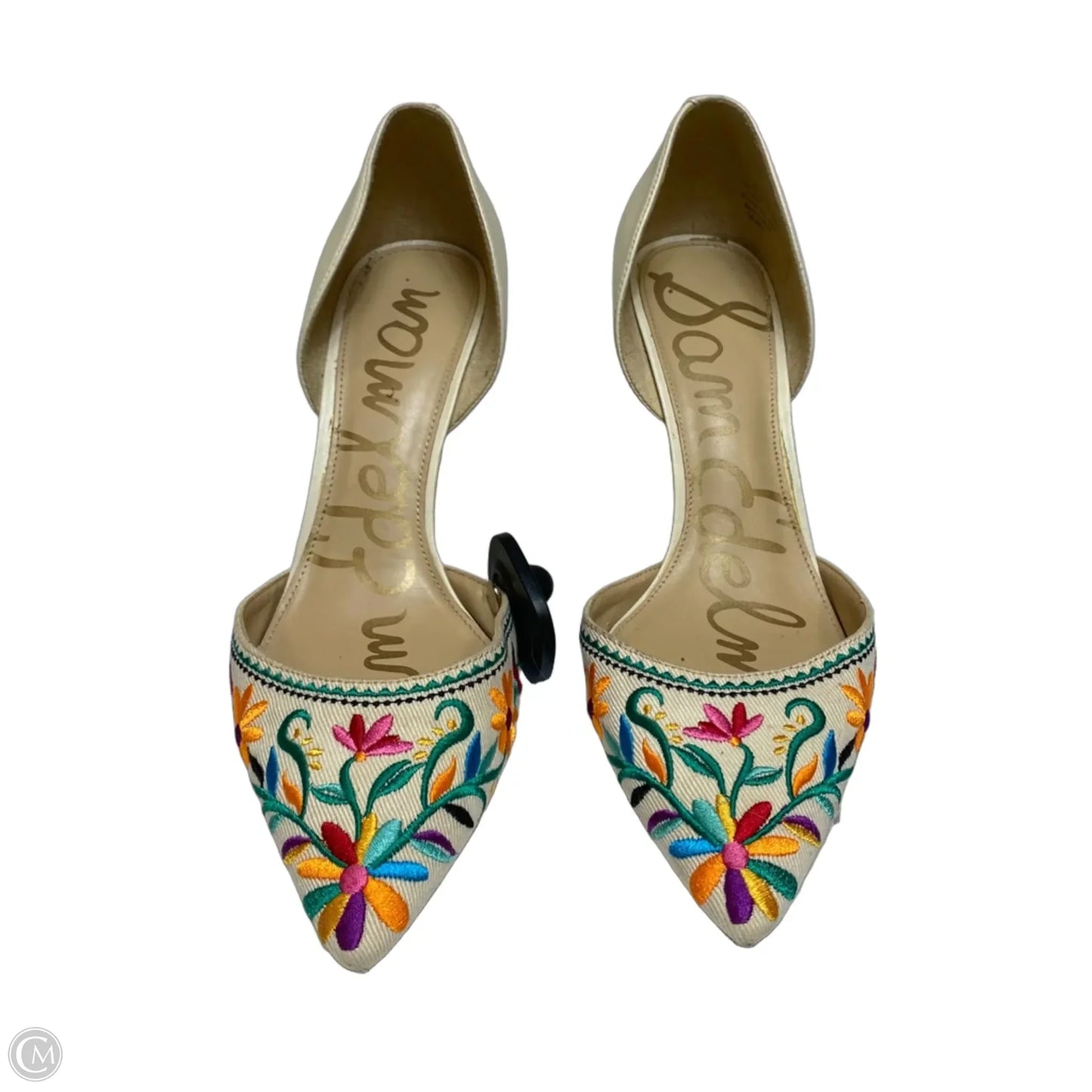 Sandals Heels Stiletto By Sam Edelman In Cream, Size: 11