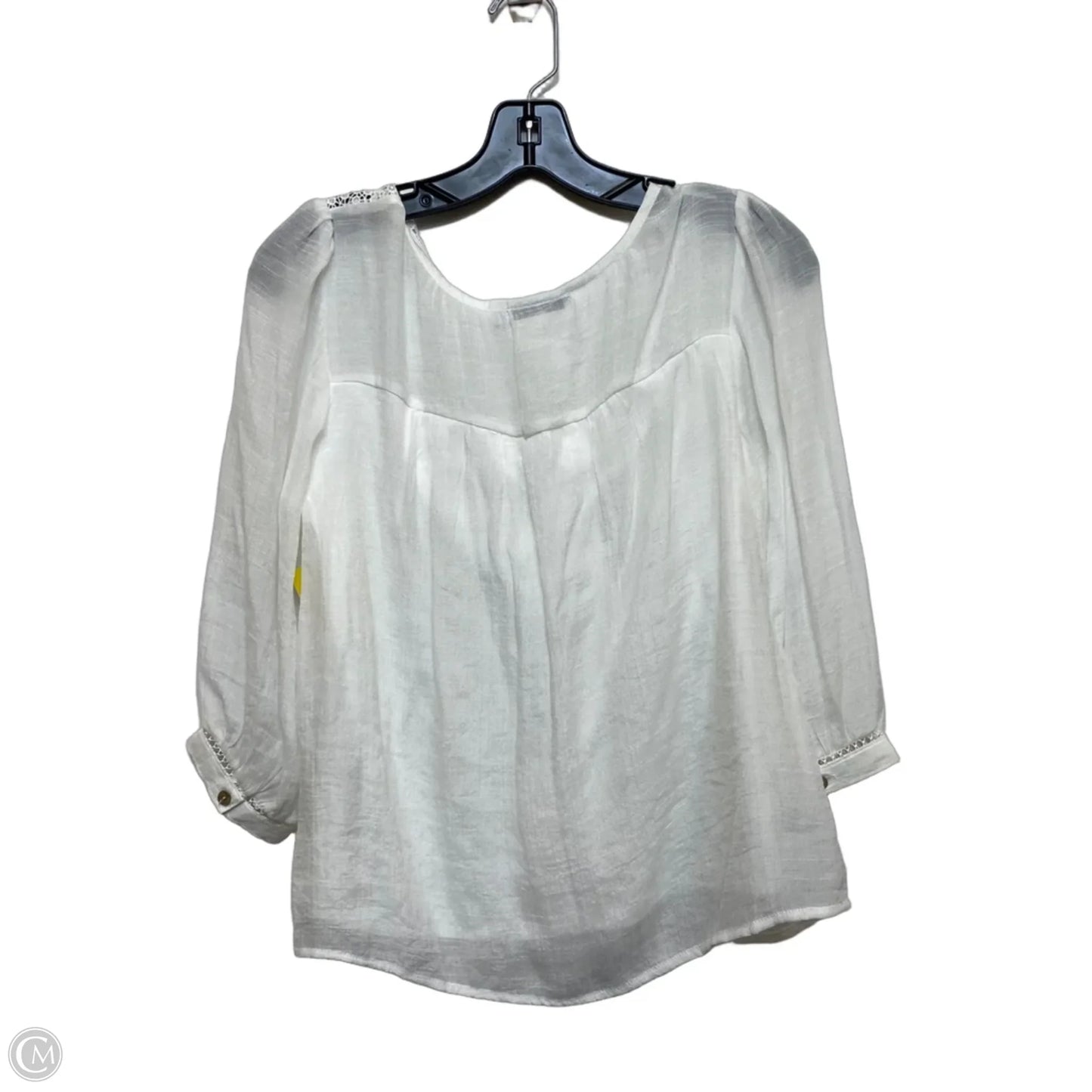 Top 3/4 Sleeve By Figuero & Flower In White, Size: Sp