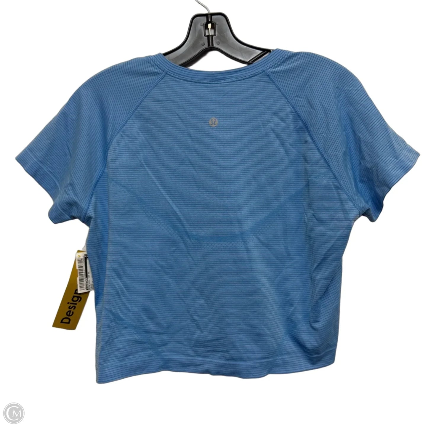 Athletic Top Short Sleeve By Lululemon In Blue, Size: L
