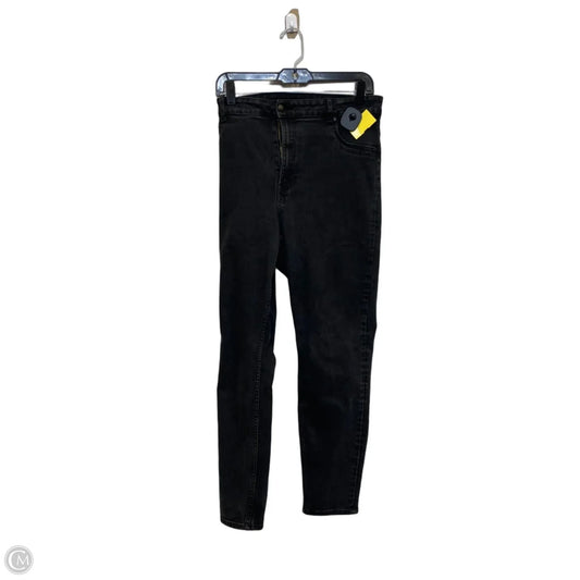 Jeans Skinny By H&m In Black Denim, Size: 18