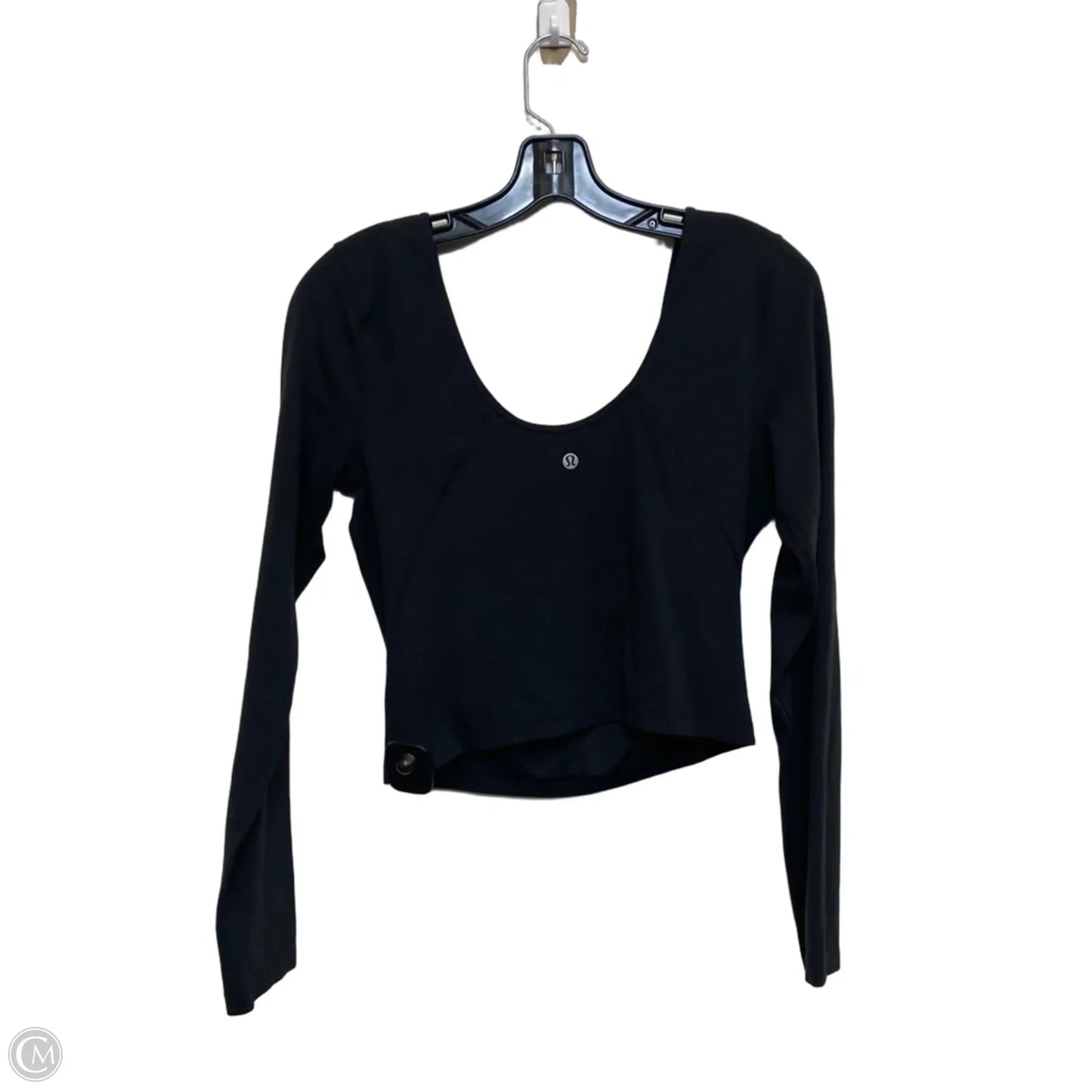 Athletic Top Long Sleeve Crewneck Designer By Lululemon In Black, Size: M