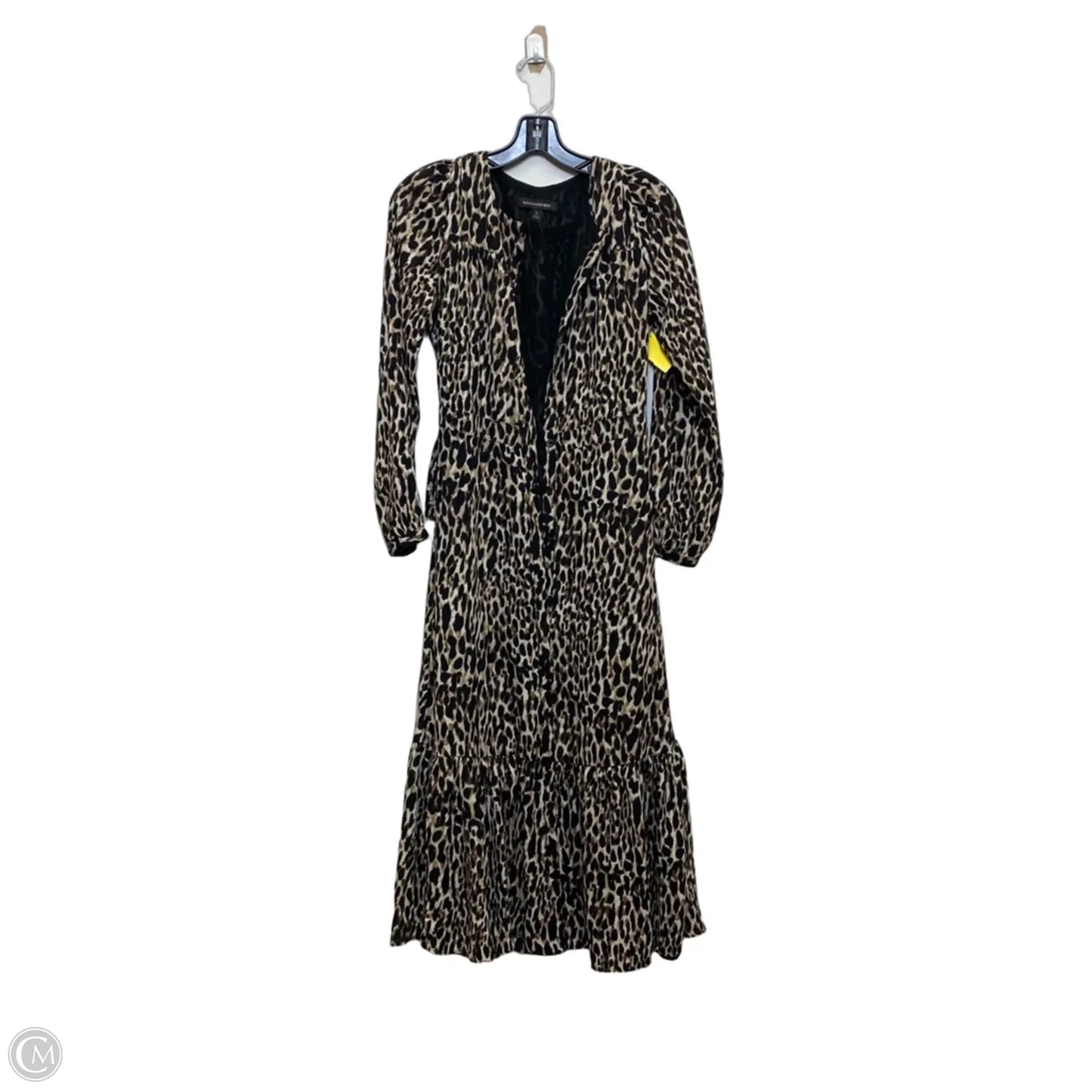 Dress Casual Midi By Banana Republic In Animal Print, Size: Xs