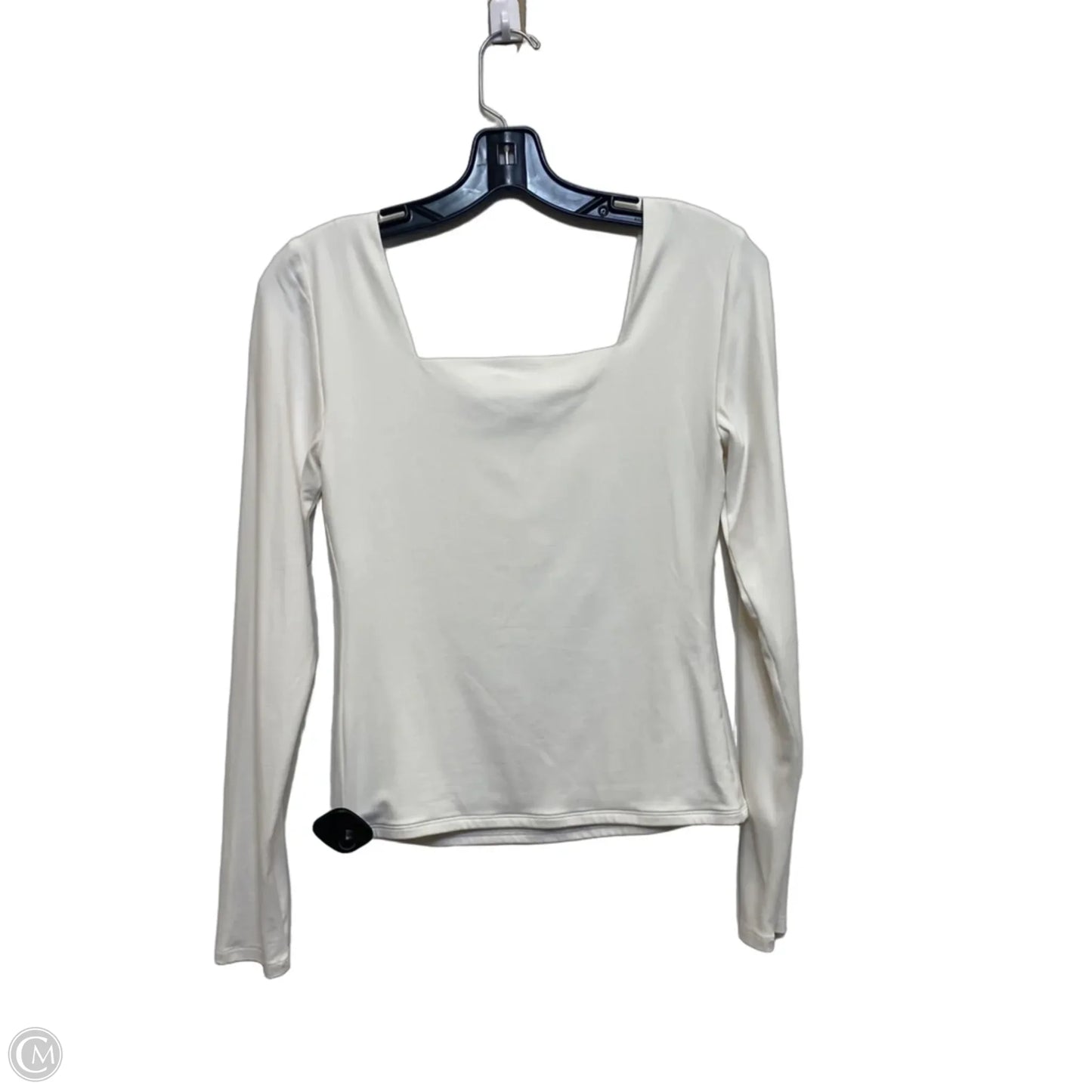 Top Long Sleeve Basic By Scoop In Cream, Size: S