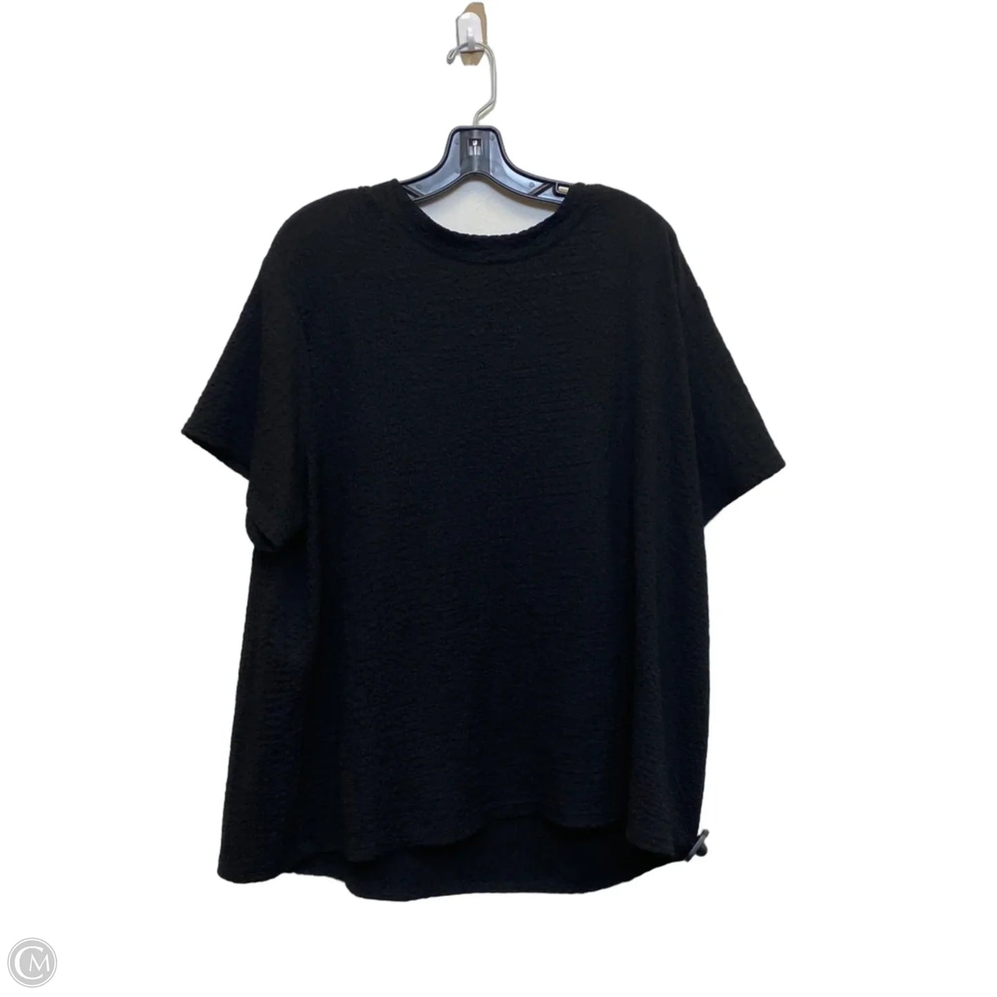 Top Short Sleeve Basic By Modern Works In Black, Size: 2x