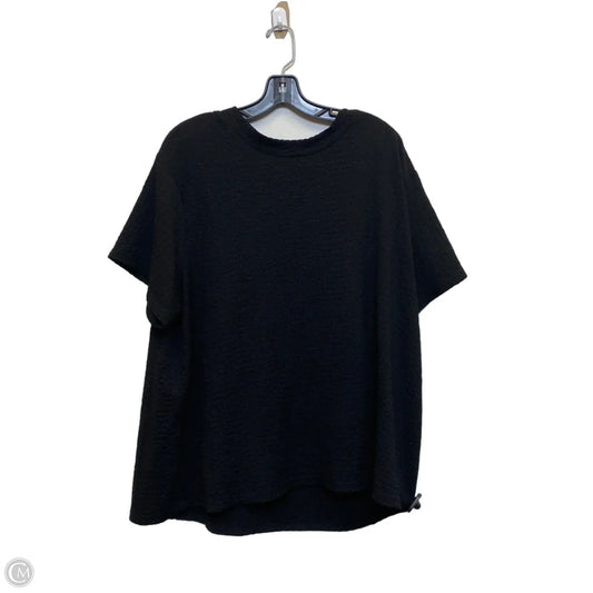 Top Short Sleeve Basic By Modern Works In Black, Size: 2x